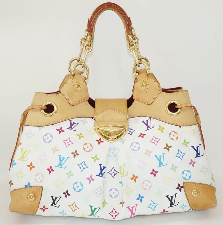 Louis Vuitton White Multi Colored Ursula Handbag