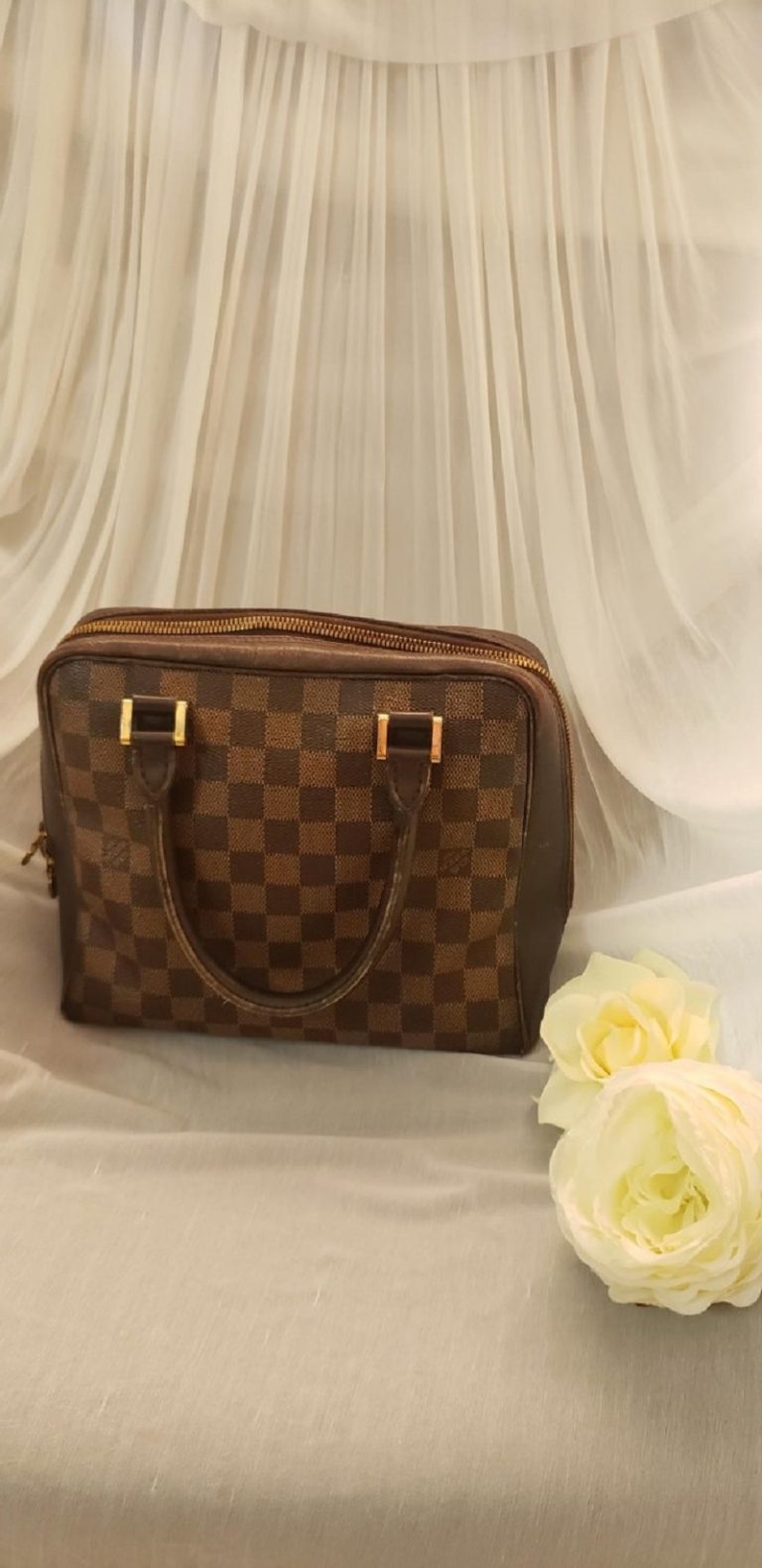 Louis Vuitton Brera Ebene Brown Damier Leather Shoulder Bag - Image 2