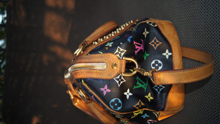 AUTH LOUIS VUITTON COURTNEY MM HAND BAG BLACK MONOGRAM MULTI - Image 4