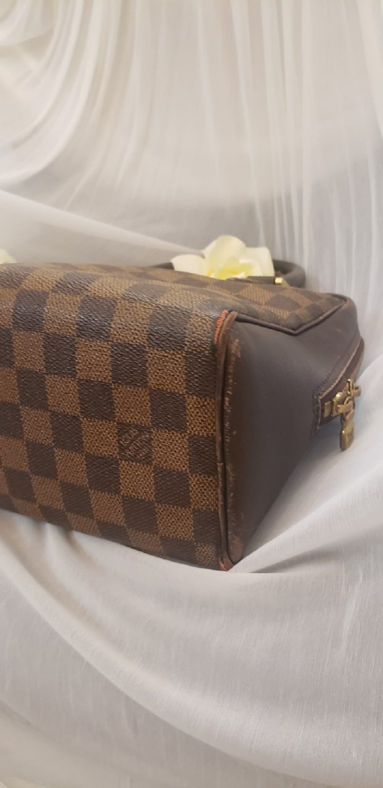 Louis Vuitton Brera Ebene Brown Damier Leather Shoulder Bag - Image 4