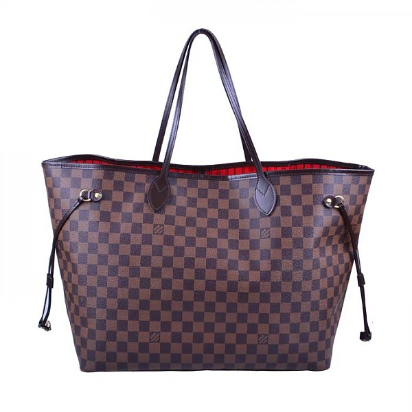 When you get a Louis Vuitton Neverfull bag the straps come straight but  over time they flop. T…